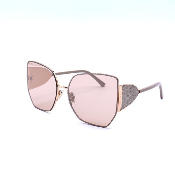 NEW JIMMY CHOO RIVER/S BKU GOLD NUDE AUTHENTIC SUNGLASSES - Picture 5 of 13